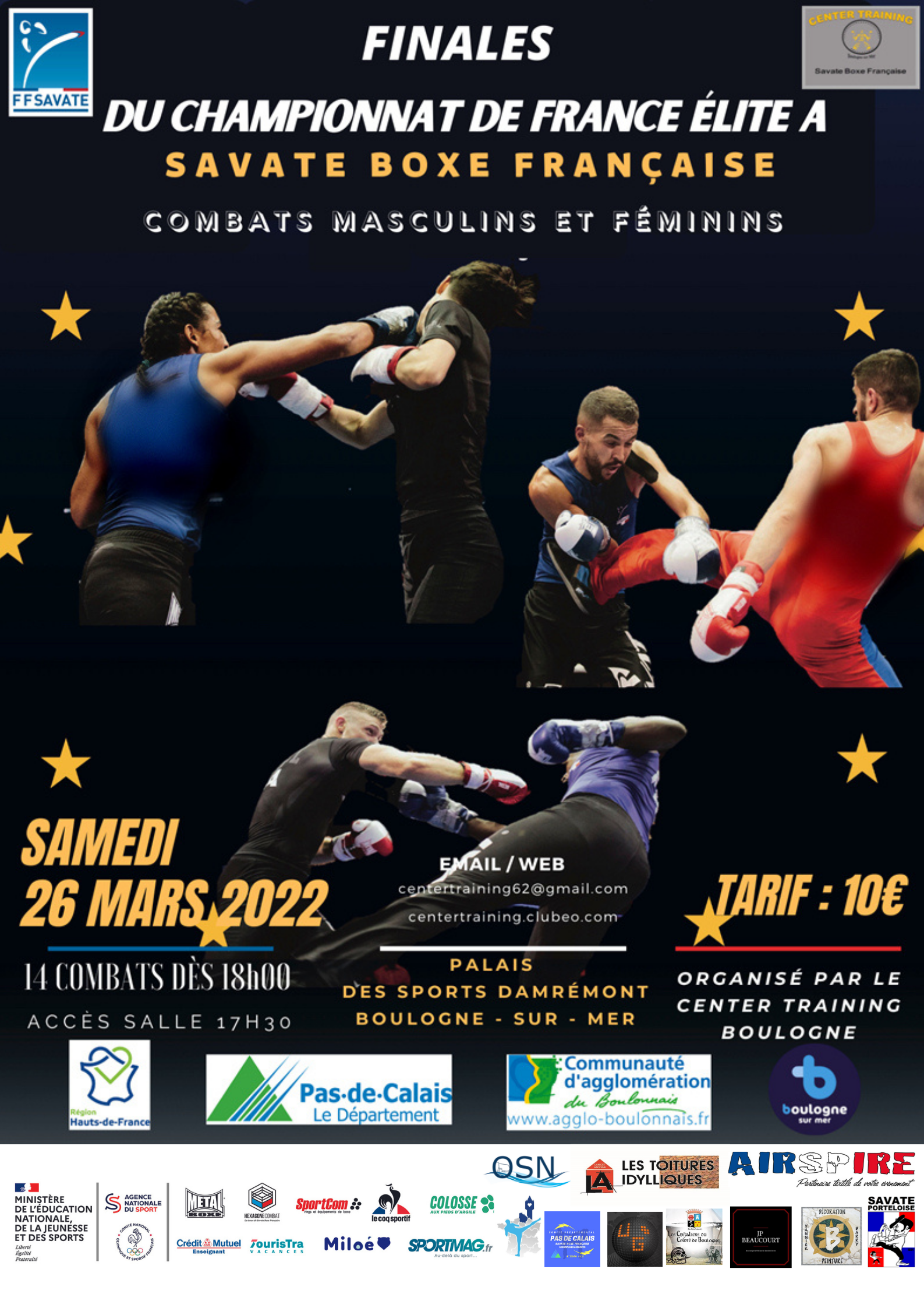 Savate boxe française : finales des championnats de France Élite à  Boulogne-sur-Mer - Région Hauts-de-France